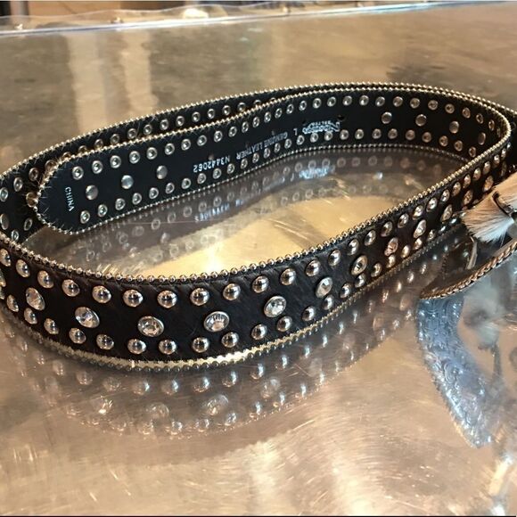 GORGEOUS RHINESTONE Black & White Hair Belt main image 4